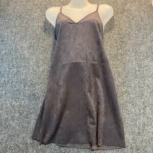 Wilfred Free Cami Slip Dress Vivienne Gray Mini Faux Suede Size Small New No Tag